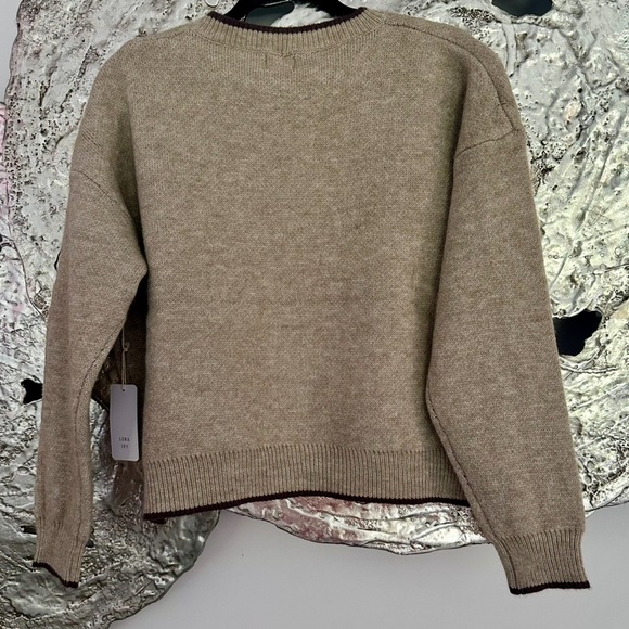 New Womens Anthropologie Western Crewneck Sweater Distinctive Horse Graphic L - Picture 8 of 9